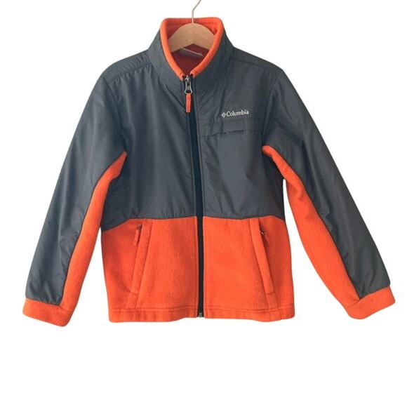 Columbia Steens Mountain Overlay Fleece - Orange Grey - Small 8 - Picture 1 of 9
